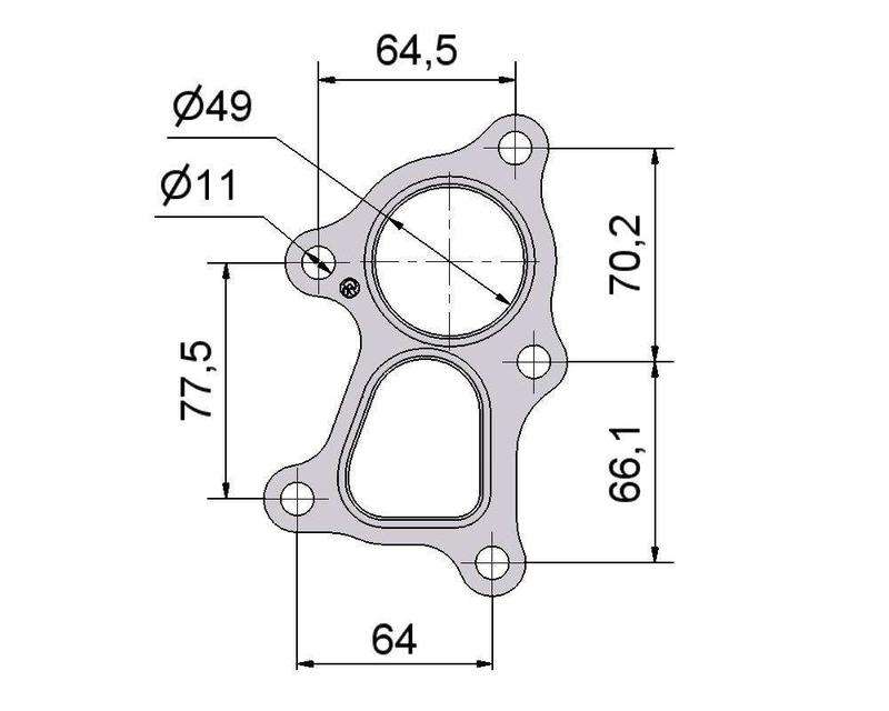 Комплект прокладок турбины Mitsubishi 2.5D № 2505369 Комплект прокладок турбины Mitsubishi 2.5D № 2505369
