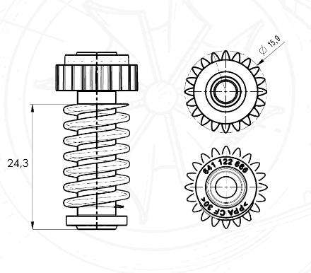 Шестерня B блока управления турбины  PPACF30 шестеренка сервопривода турбины 6NW008412, 6NW009420, 6NW009206, 752406- – фото